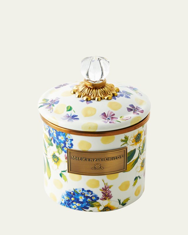 Small Yellow Wildflower Enamel Canister